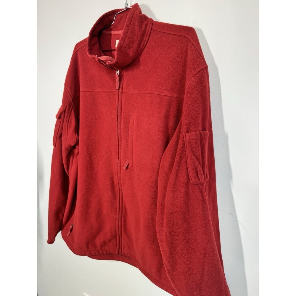 Duluth Trading Shoreman Fleece Windproof Jacket Red Full Zip Size 3X Tall Warm - Picture 3 of 12